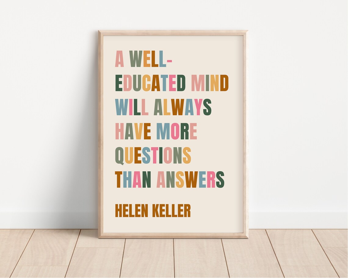 Helen Keller Inspirational Education Quote Poster - Image 2