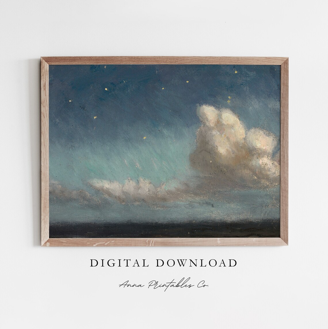 Changing Sky Whimsigoth Cloud and Star Art Print