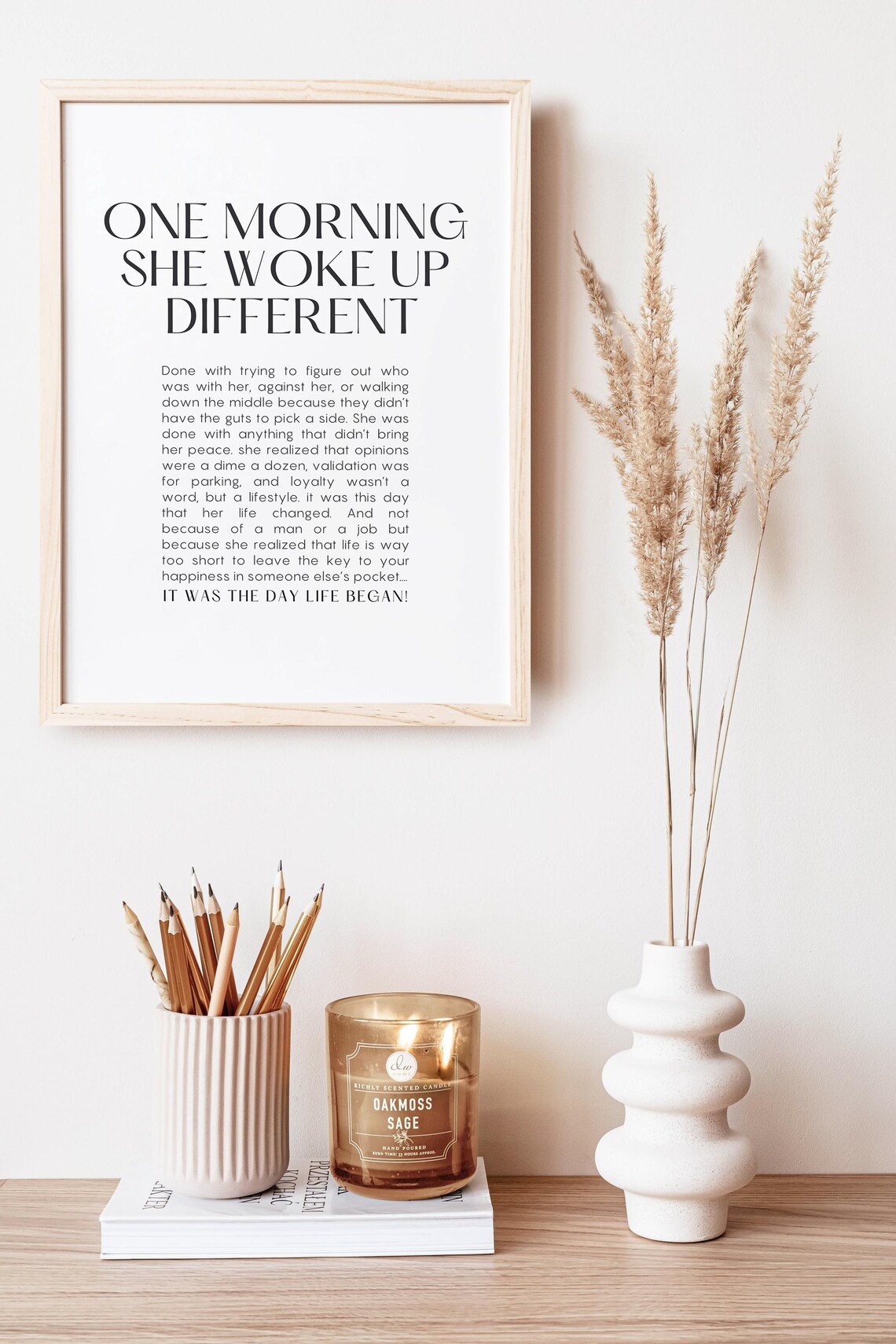 One Morning She Woke Up Different Feminist Line Art Print - Image 6