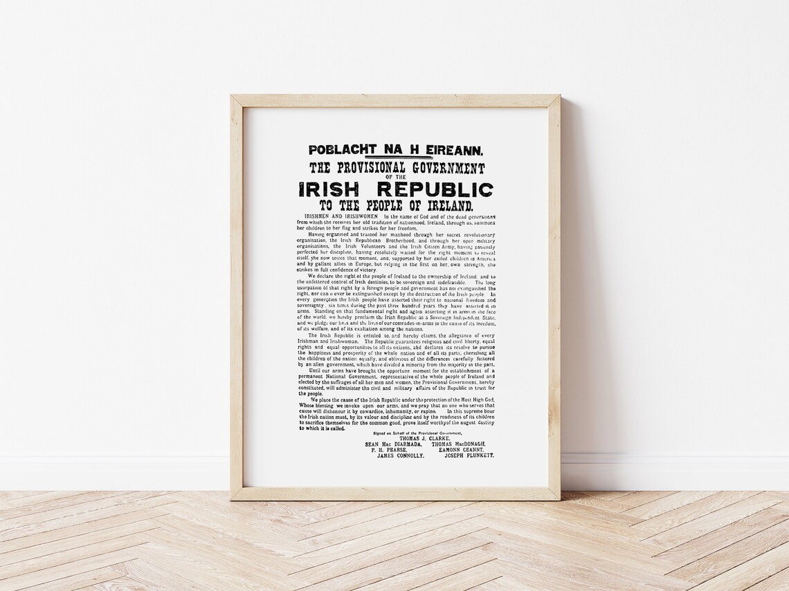 Irish Proclamation 1916 Easter Rising Art Print - Image 3