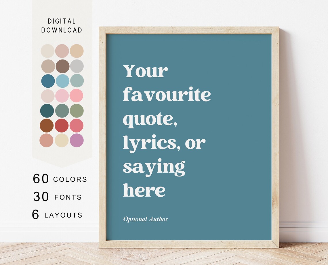 Custom Quote Sign Personalized Quote Art Print