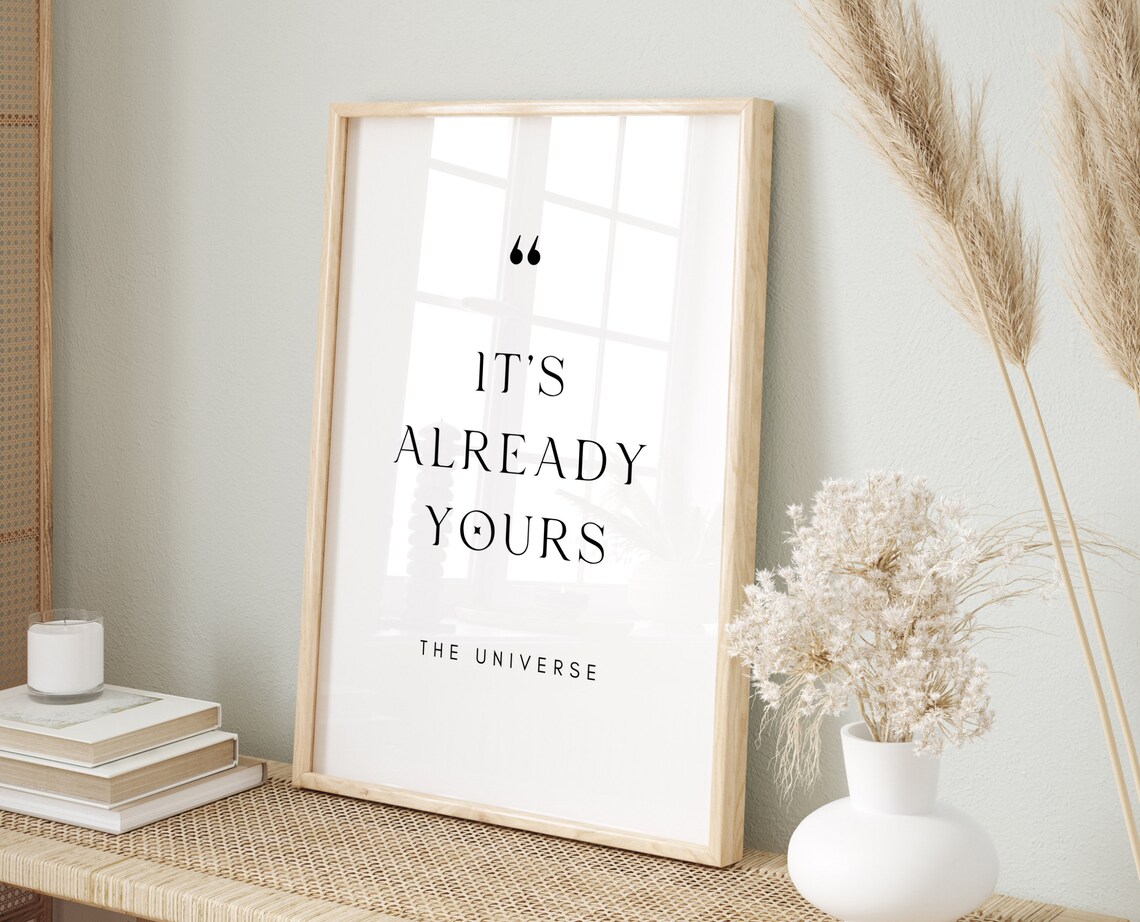 Its Already Yours Manifestation Poster, Spiritual Affirmation