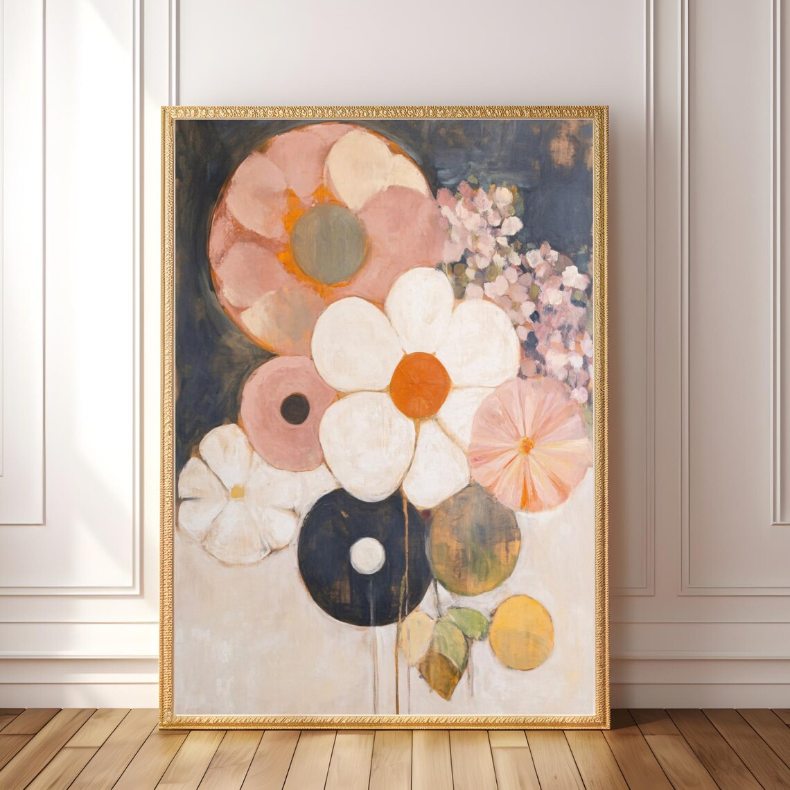 Midcentury Modern Floral Abstract Art Print