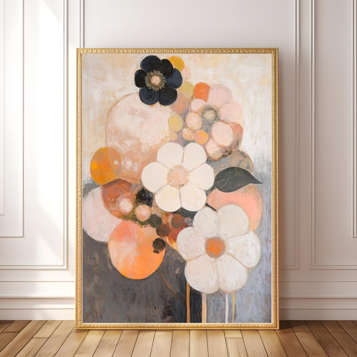 Midcentury Modern Floral Abstract Art Print