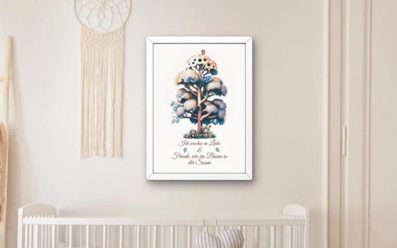 Nursery Decor Poster Wall Art For Kids Animal Poster Flower Wreath Animals Motivational Poster Wall Art