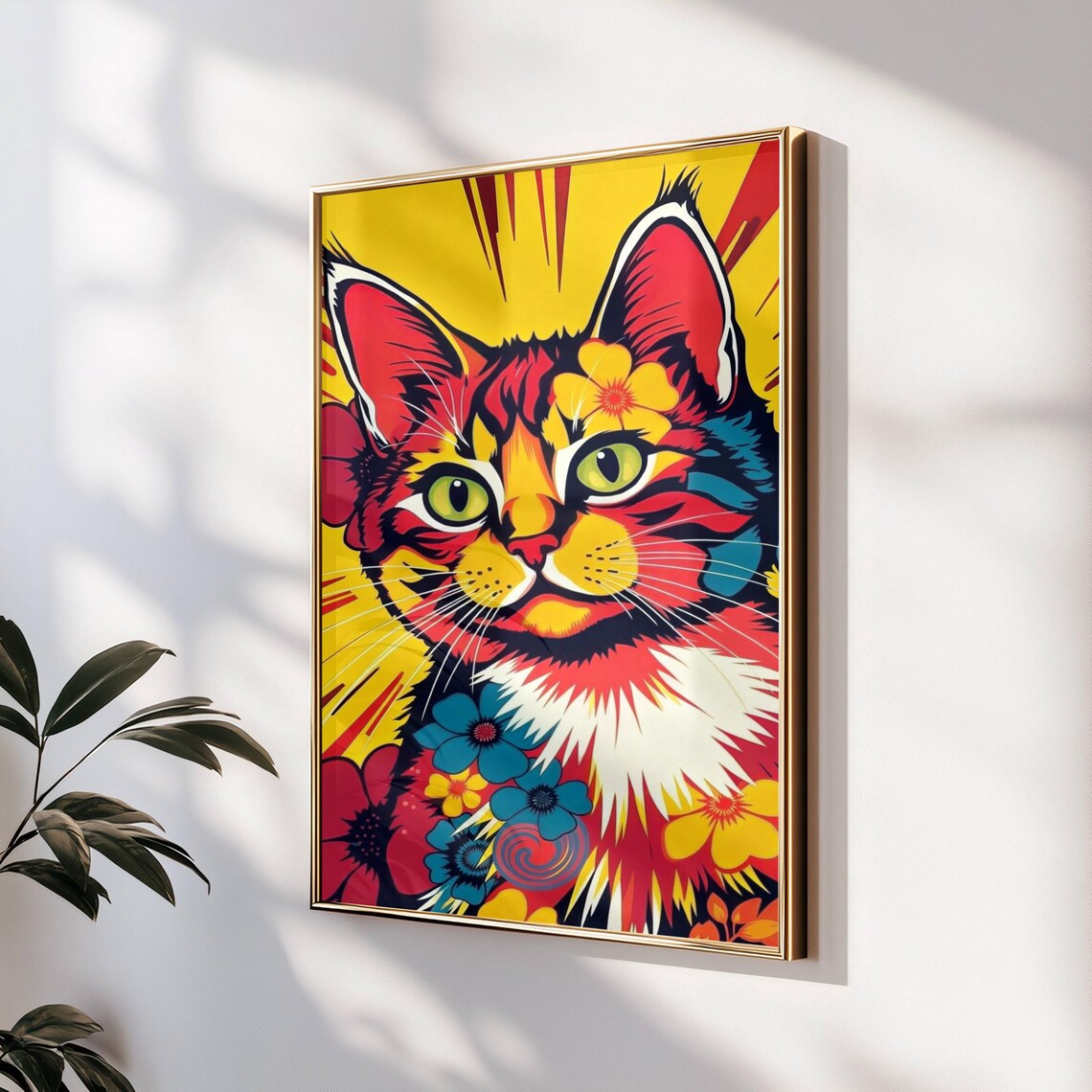 Pop Art Cat, Funky Feline Art Print - Image 3