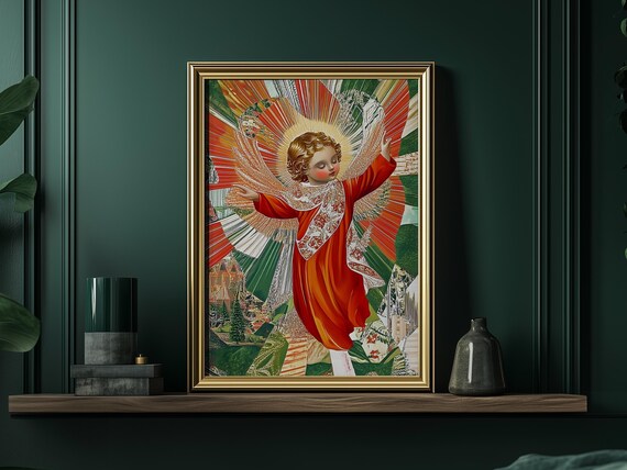 Christkind Angel Child Vintage Christmas Religious Art Poster