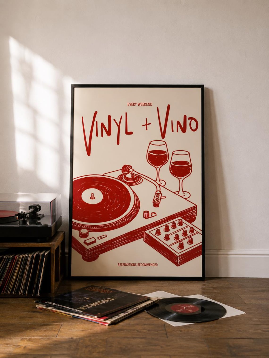 Vinyl Vino Retro Disco House Funk Soul Art Print