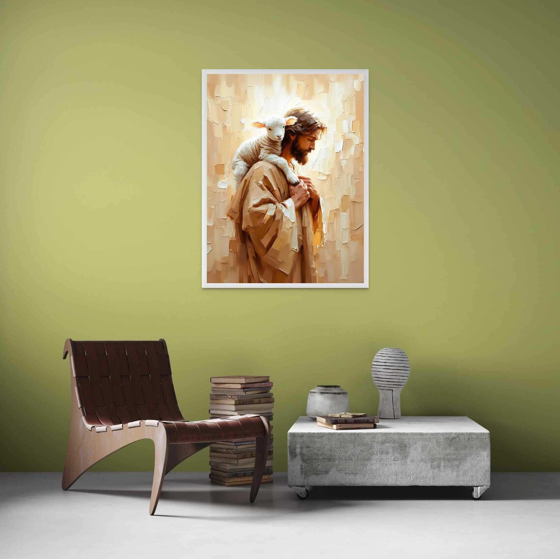 Finding Home, Jesus And Lamb Christian Painting - Image 3