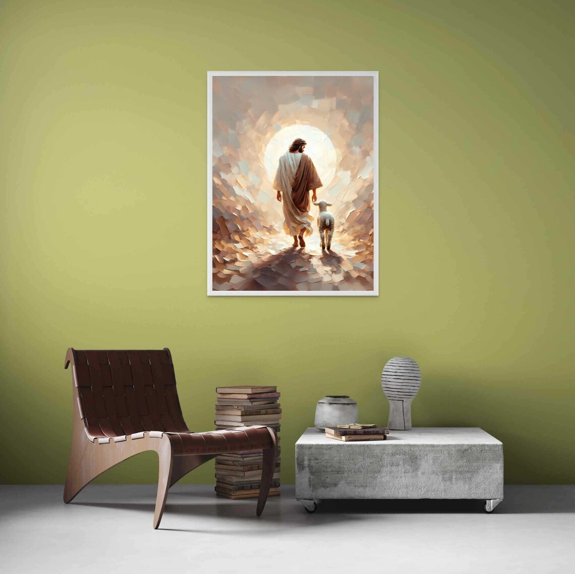 Jesus Leaves The 99, Christian Painting Art Print - Image 3