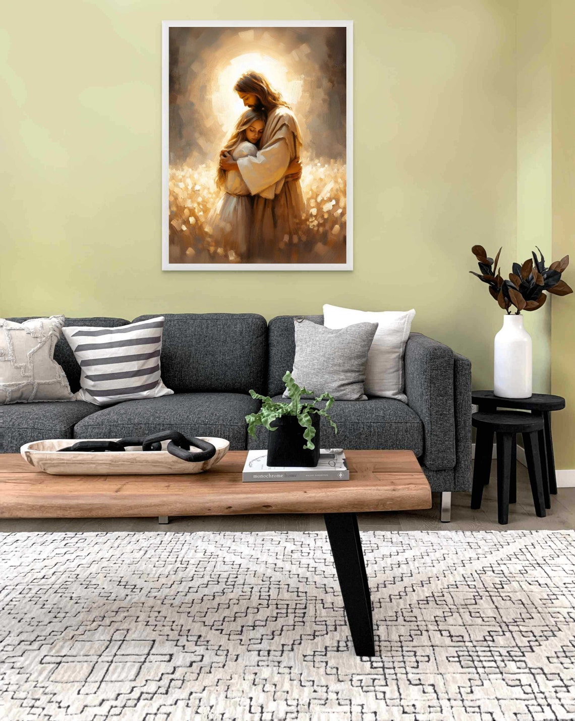 Honest Love, Jesus Hugging Woman Christian Art - Image 3