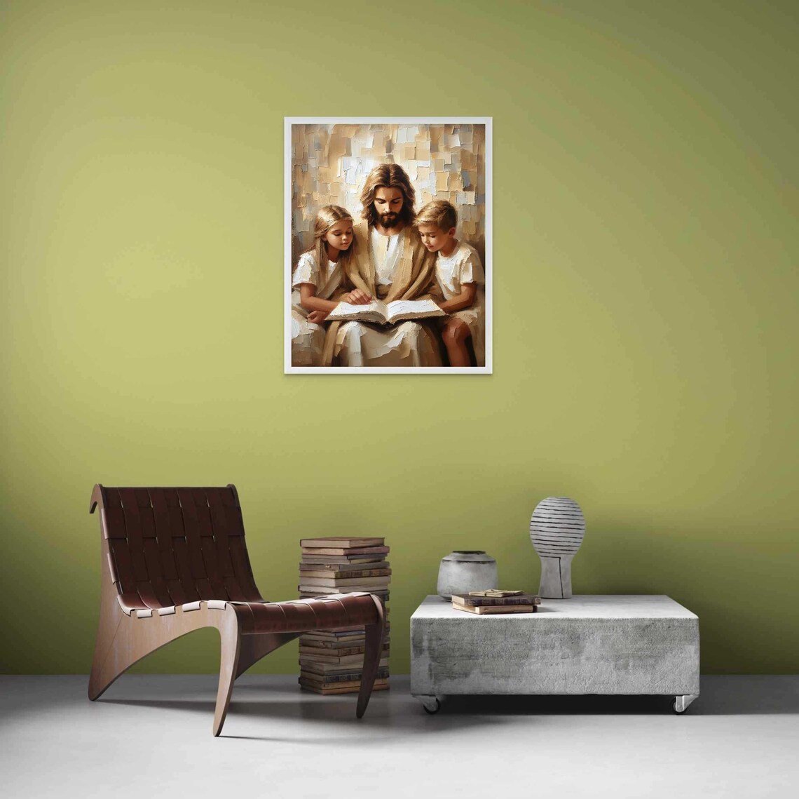 Jesus With Kids Christian Art Poster Print - Image 3