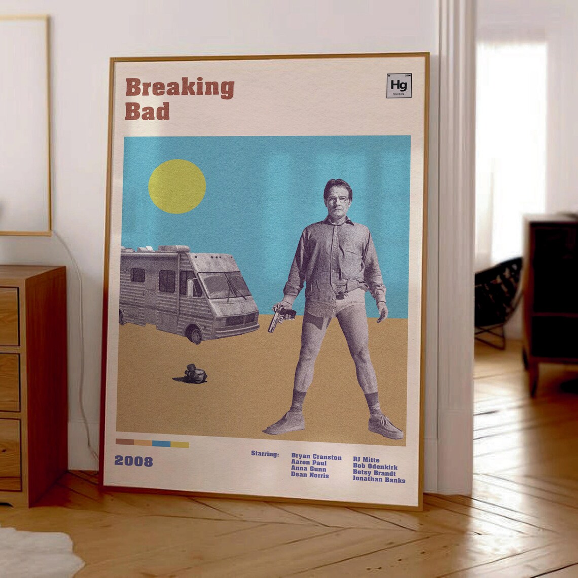 Breaking Bad 2008 TV Series Retro Desert RV Drama Movie Poster