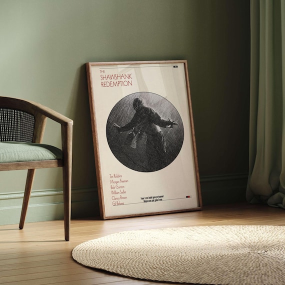 The Shawshank Redemption Classic Minimalist Circle Movie Poster
