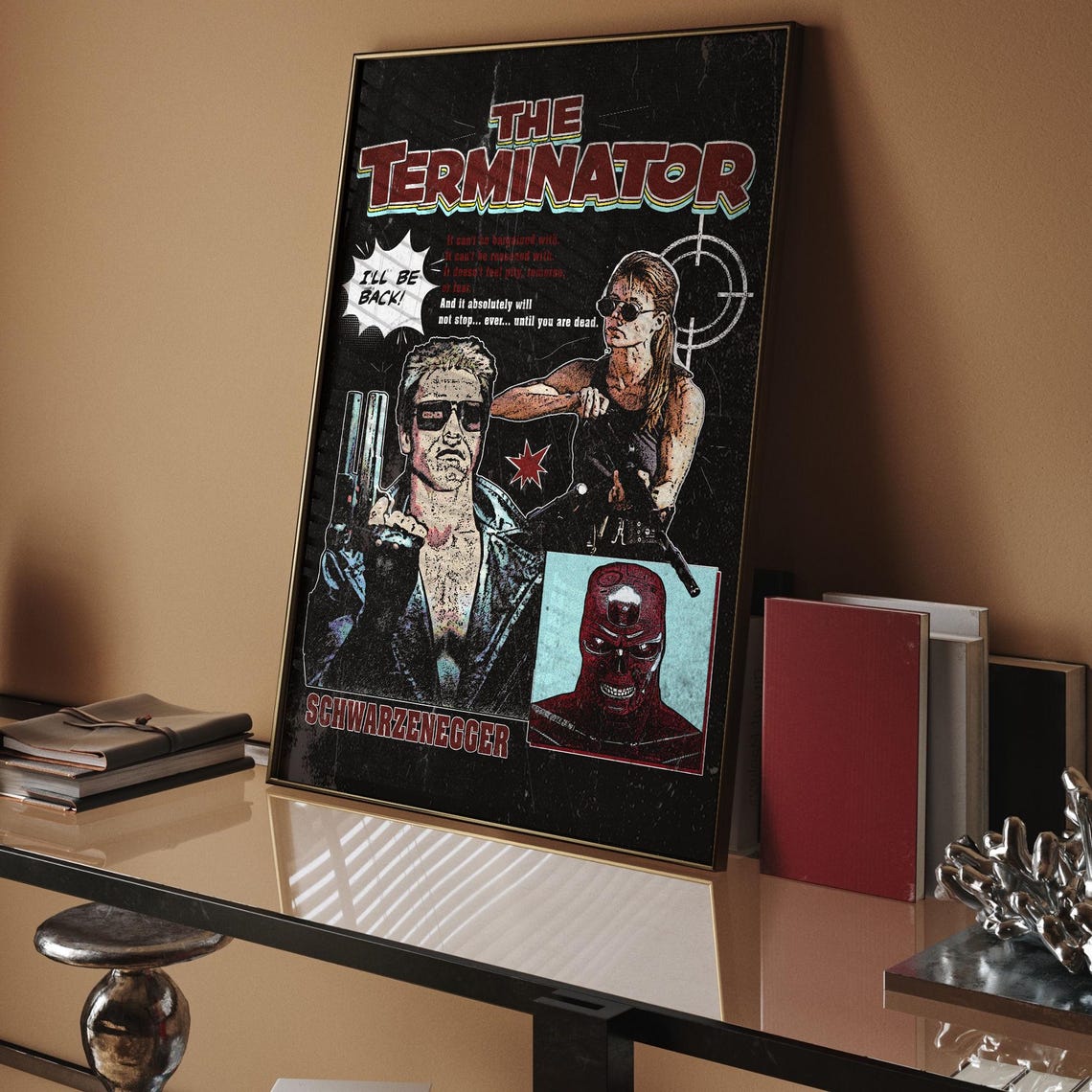 The Terminator Retro Collage Movie Poster Schwarzenegger Art - Image 2