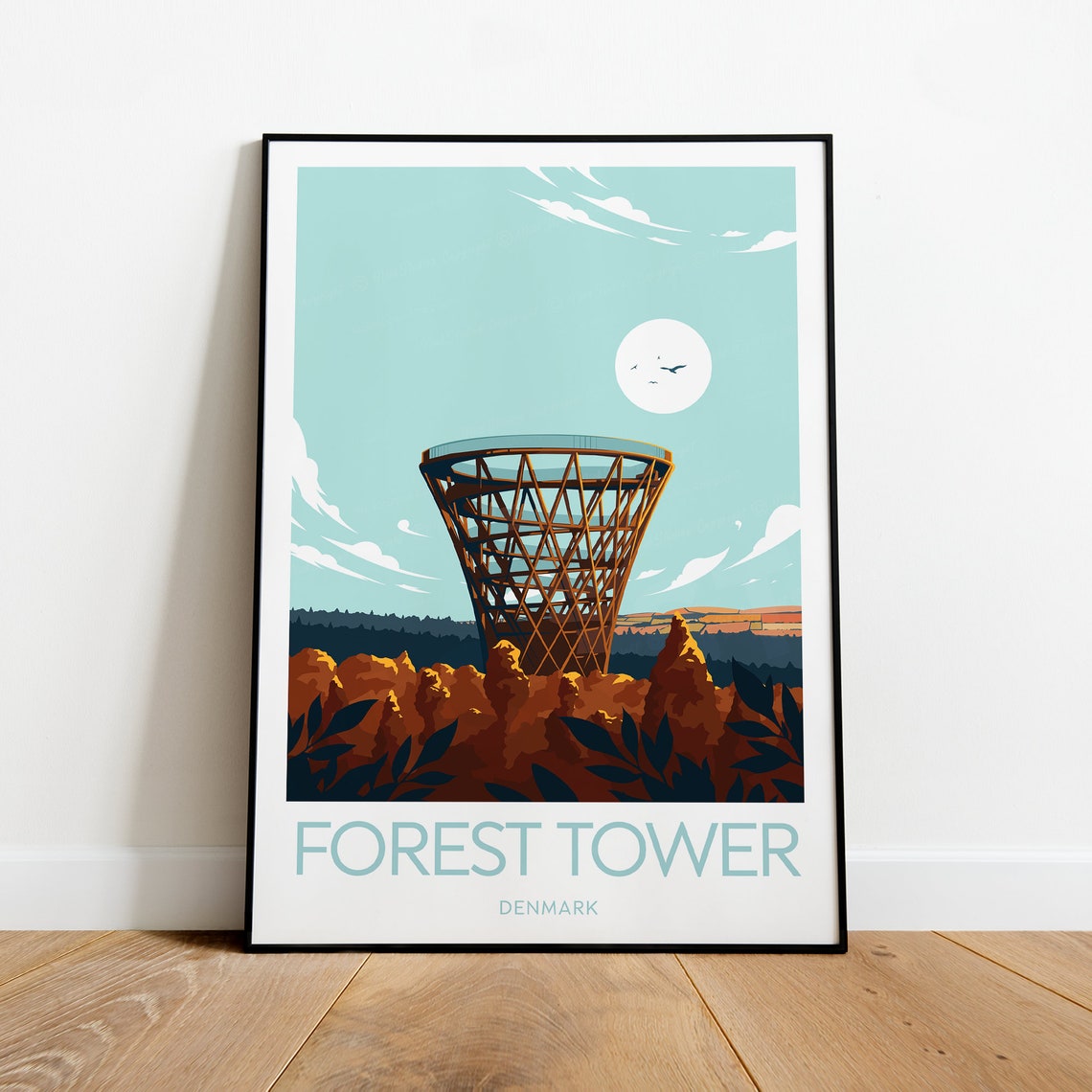 Forest Tower Denmark Spiral Treetop Observatory Forest Poster