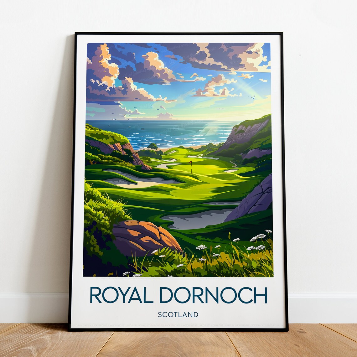 Royal Dornoch Golf Print Scotland Royal Dornoch Golf Poster Scotland Golf Prints Gift By Nickstudios