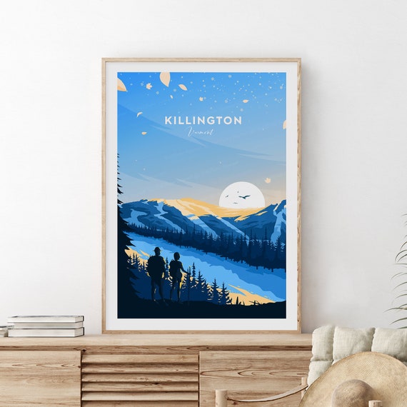 Killington Traditional Ski Print Vermont Killington Poster Wedding Gift Birthday