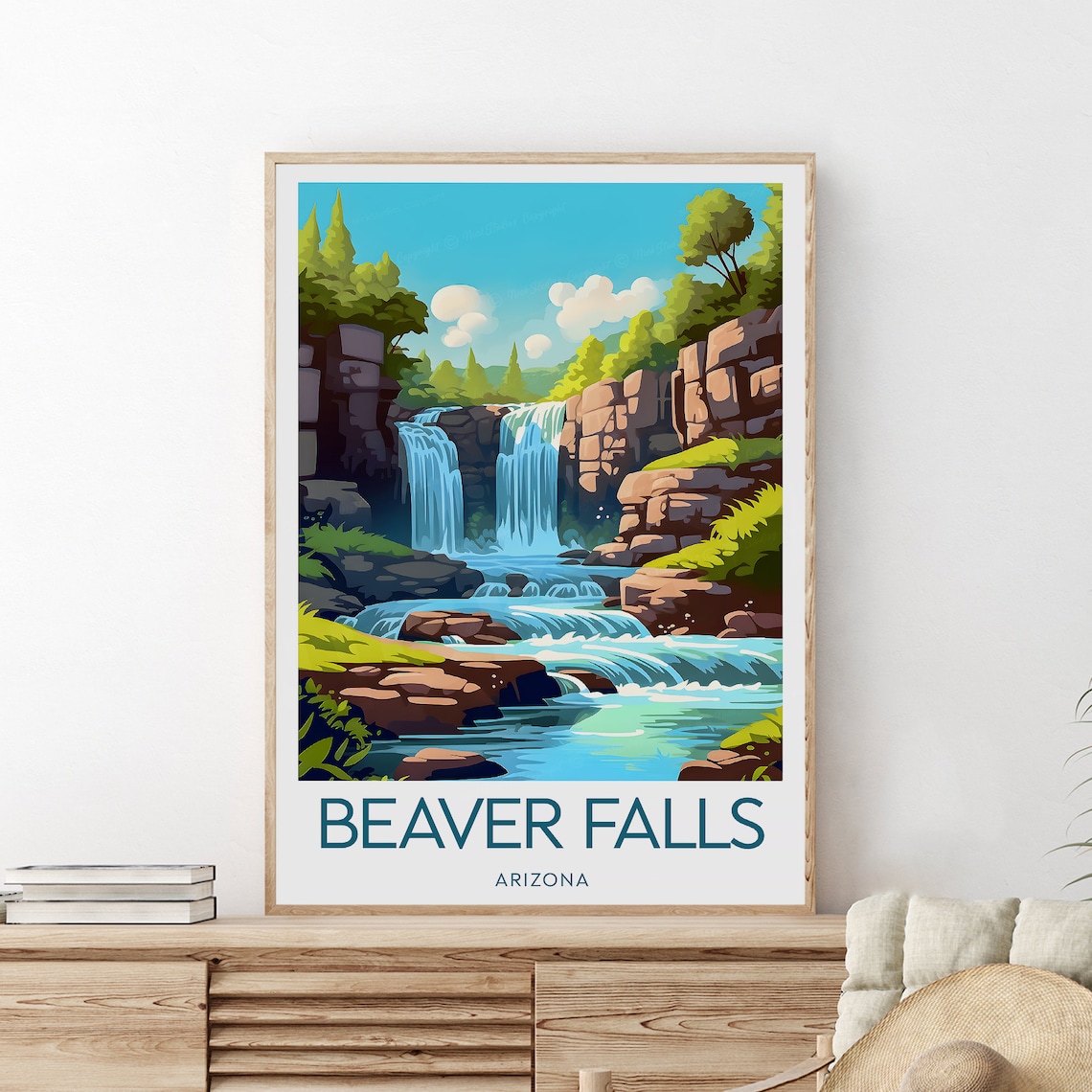 Beaver Falls Travel Poster, Arizona Birthday - Image 2