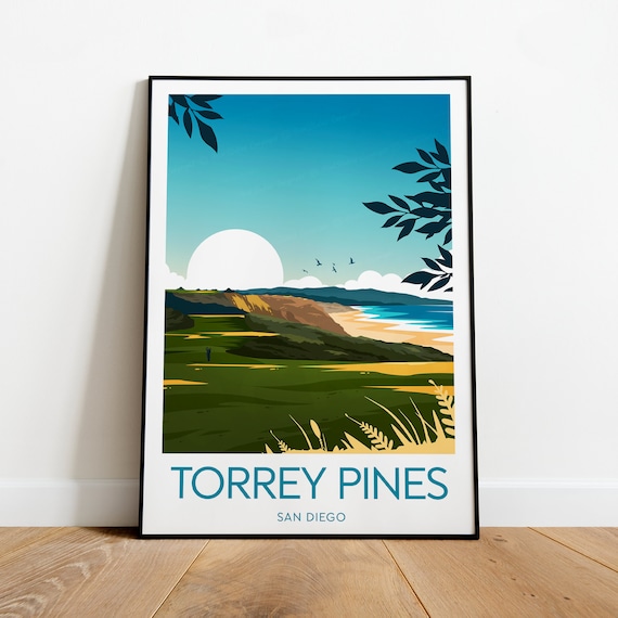 Torrey Pines Golf Print San Diego Golf Course Posters Wedding Gift Birthday