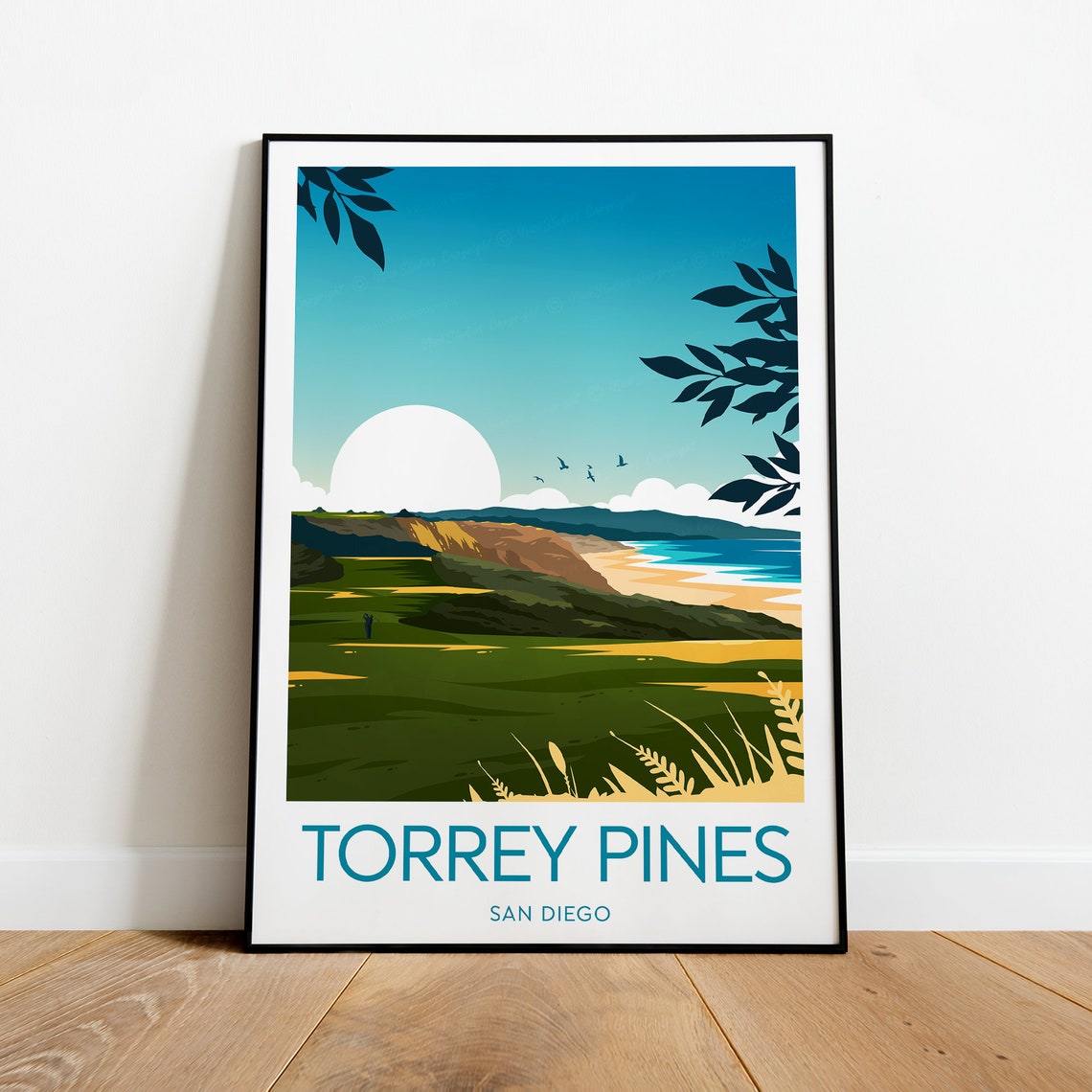 Torrey Pines San Diego Cliffside Golf Course Sunset View Poster