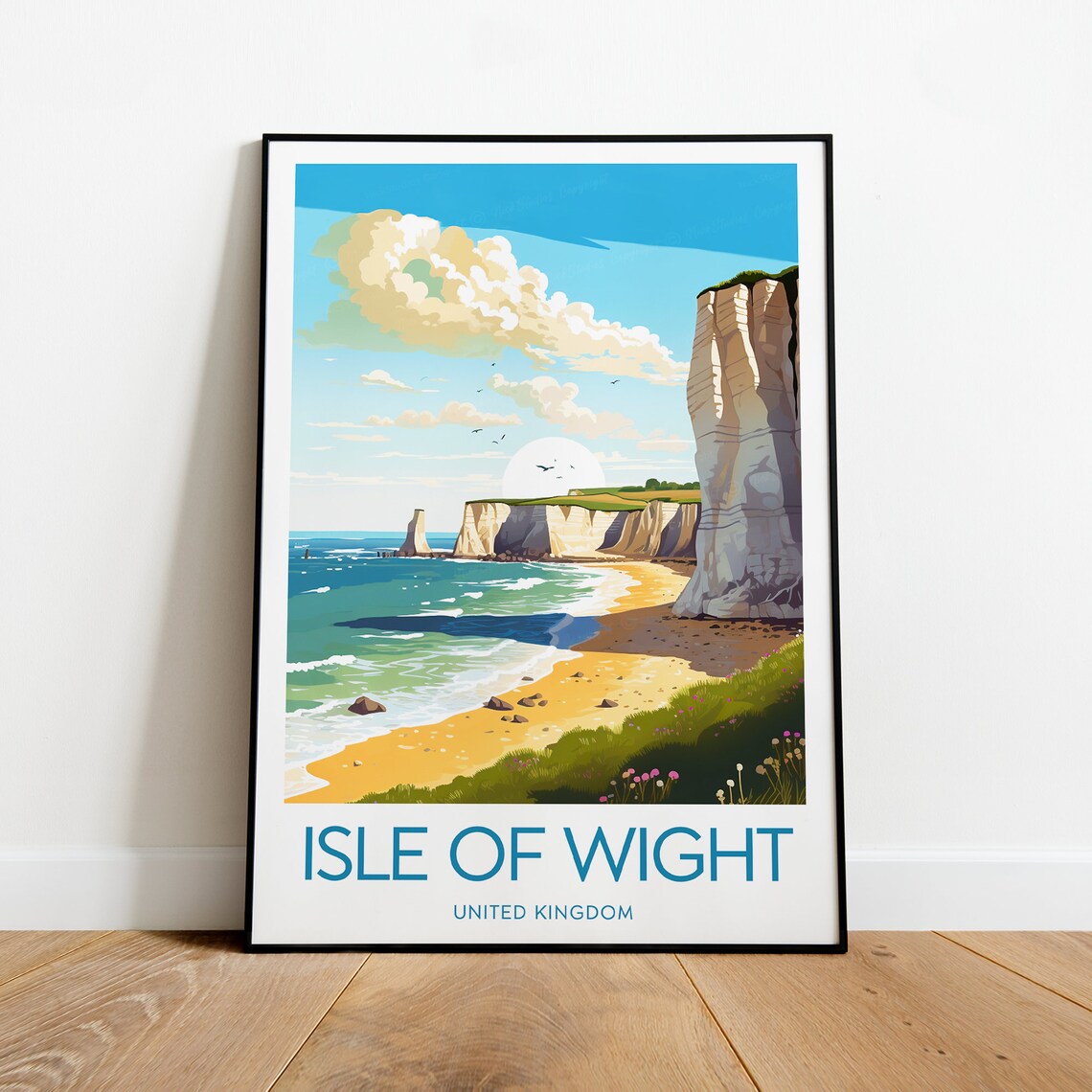 Isle Of Wight Travel Print Uk Isle Of Wight Print Isle Of Wight Poster Uk Print Wedding Gift Birthday - Image 2
