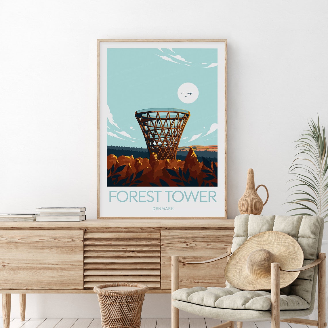 Forest Tower Denmark Spiral Treetop Observatory Forest Poster - Image 2