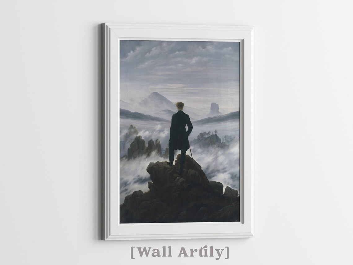 Caspar David Friedrich Wanderer Above The Sea Of Fog Painting Poster - Image 3