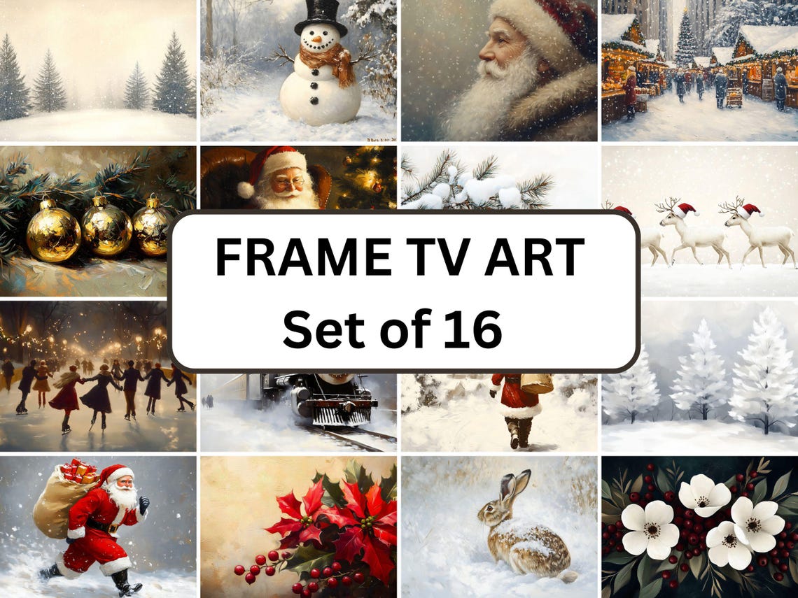 Snowy Pine Trees Winter Landscape Frame TV Display Art Poster - Image 7