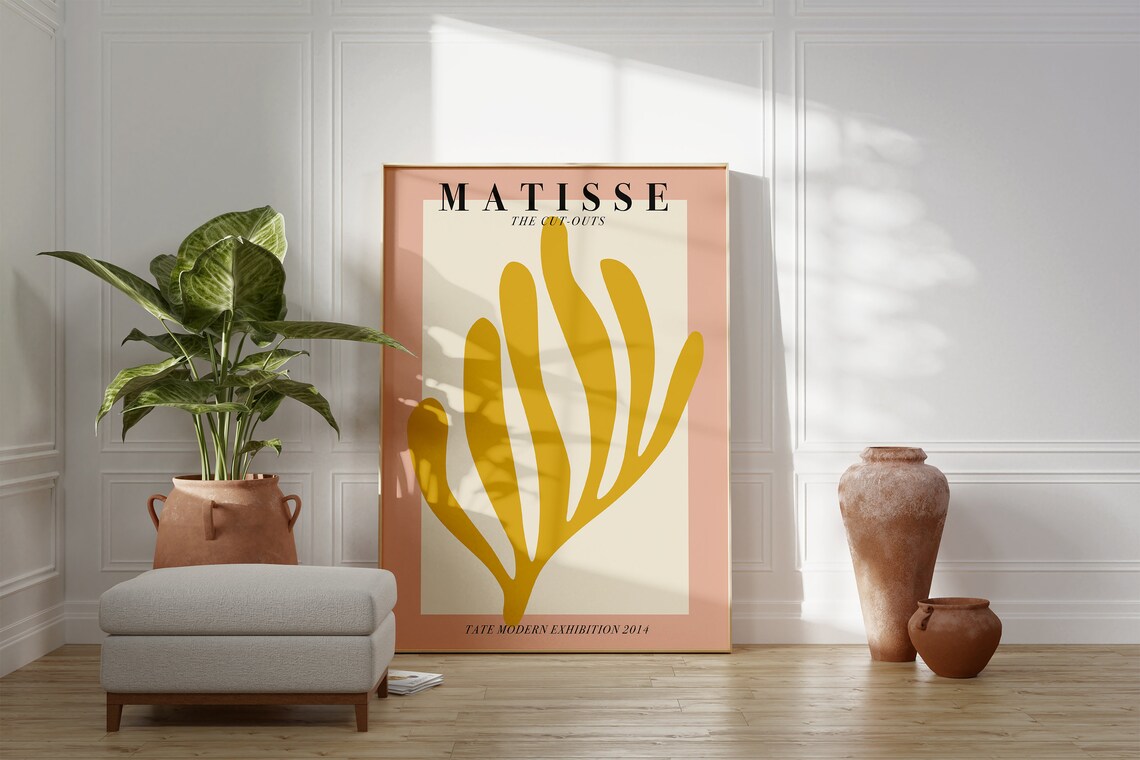 Matisse The Cut Outs Yellow Leaf Gallery Exhibition Style Poster - Image 3