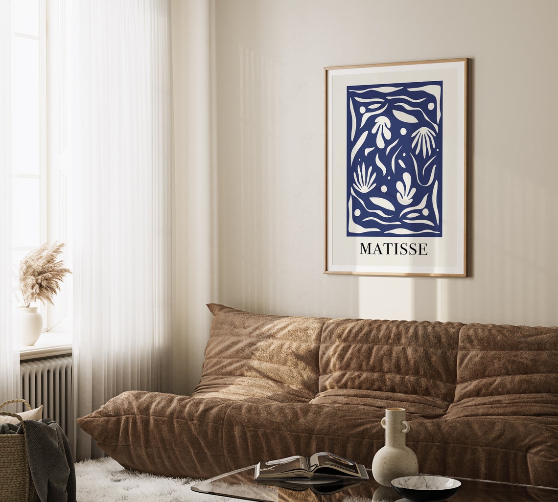 Matisse Navy Blue Botanical Cut Outs Classic Gallery Art Poster - Image 4