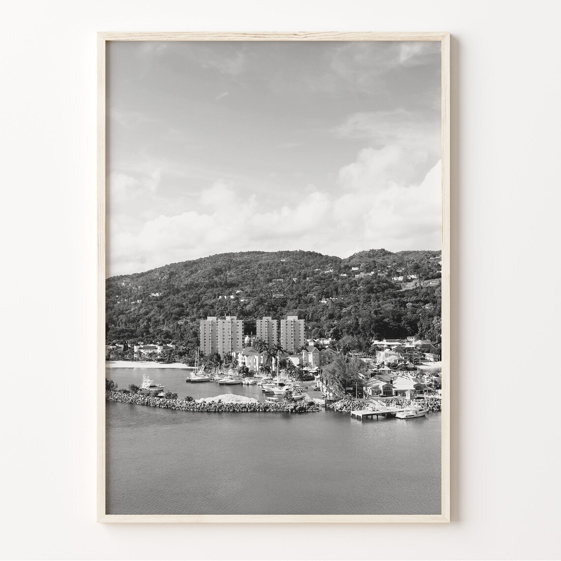 Jamaica Wall Art Black And White City Print Kingston Poster Jamaica Photo Caribbean Wall Decor Jamaica City Art Print C19 501