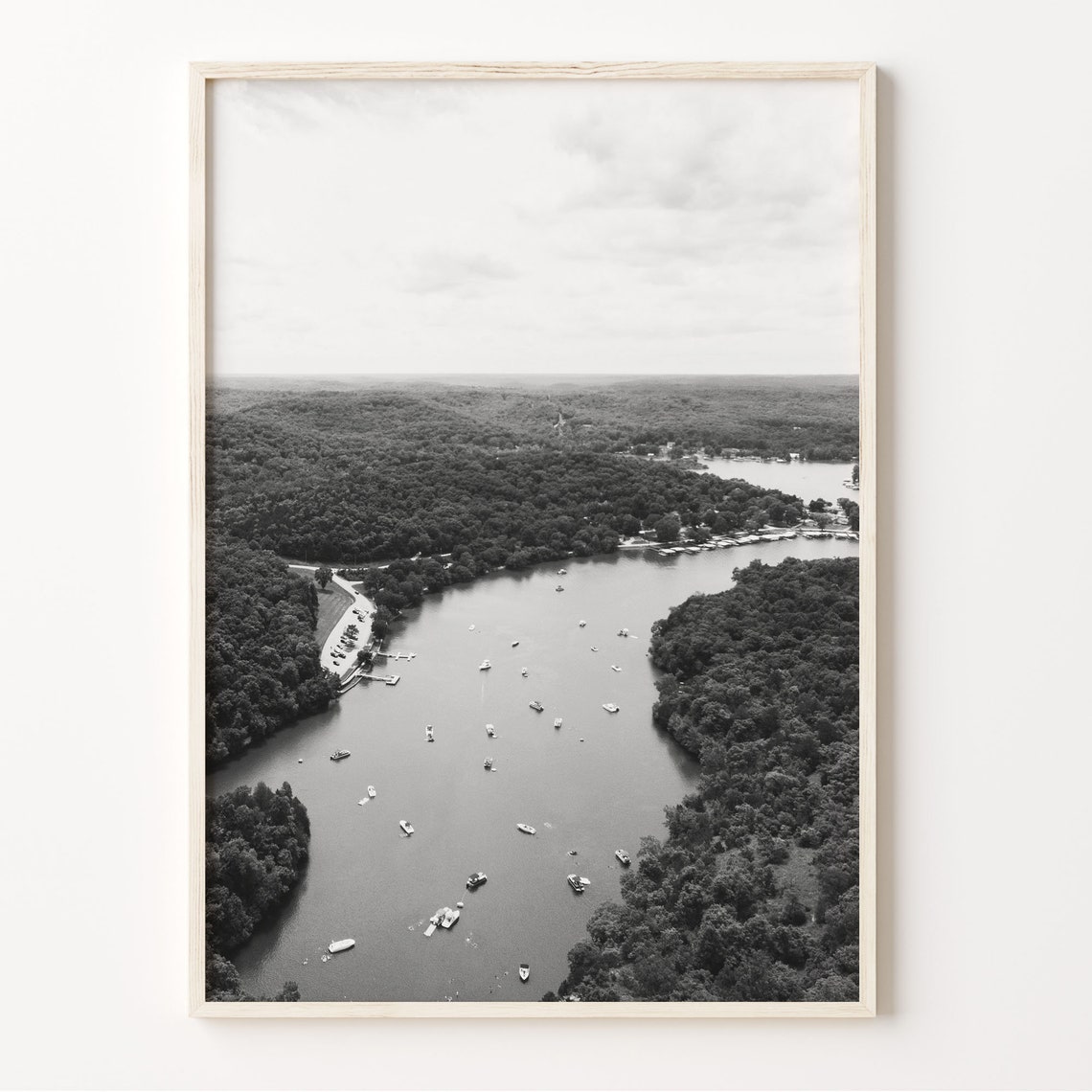Lake Of The Ozarks Wall Art Print Black And White Lake Of The Ozarks Poster Missouri Usa Photo Decor C19 444