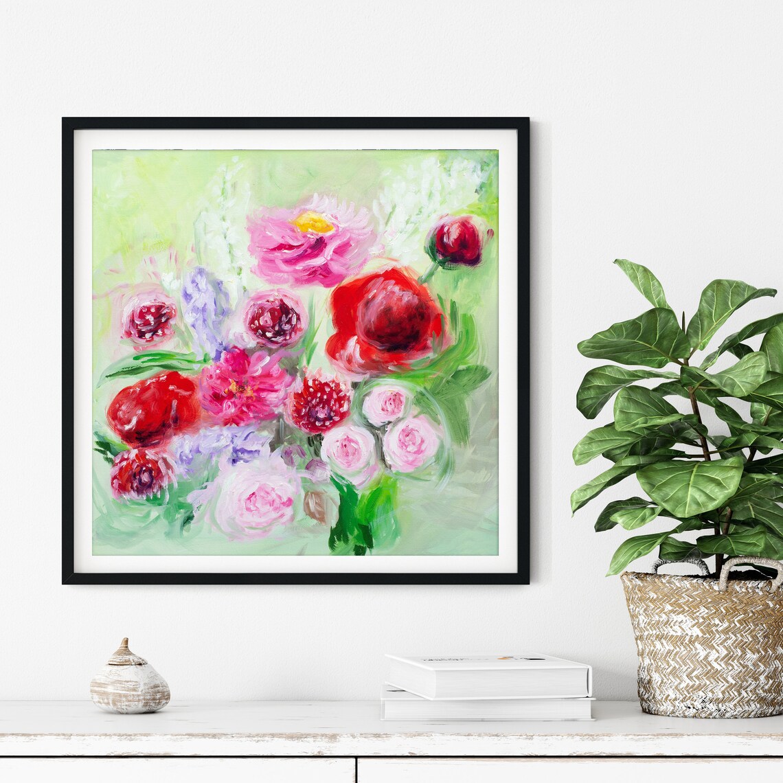 Katie Jobling Colorful Abstract Art Print, Bright Modern