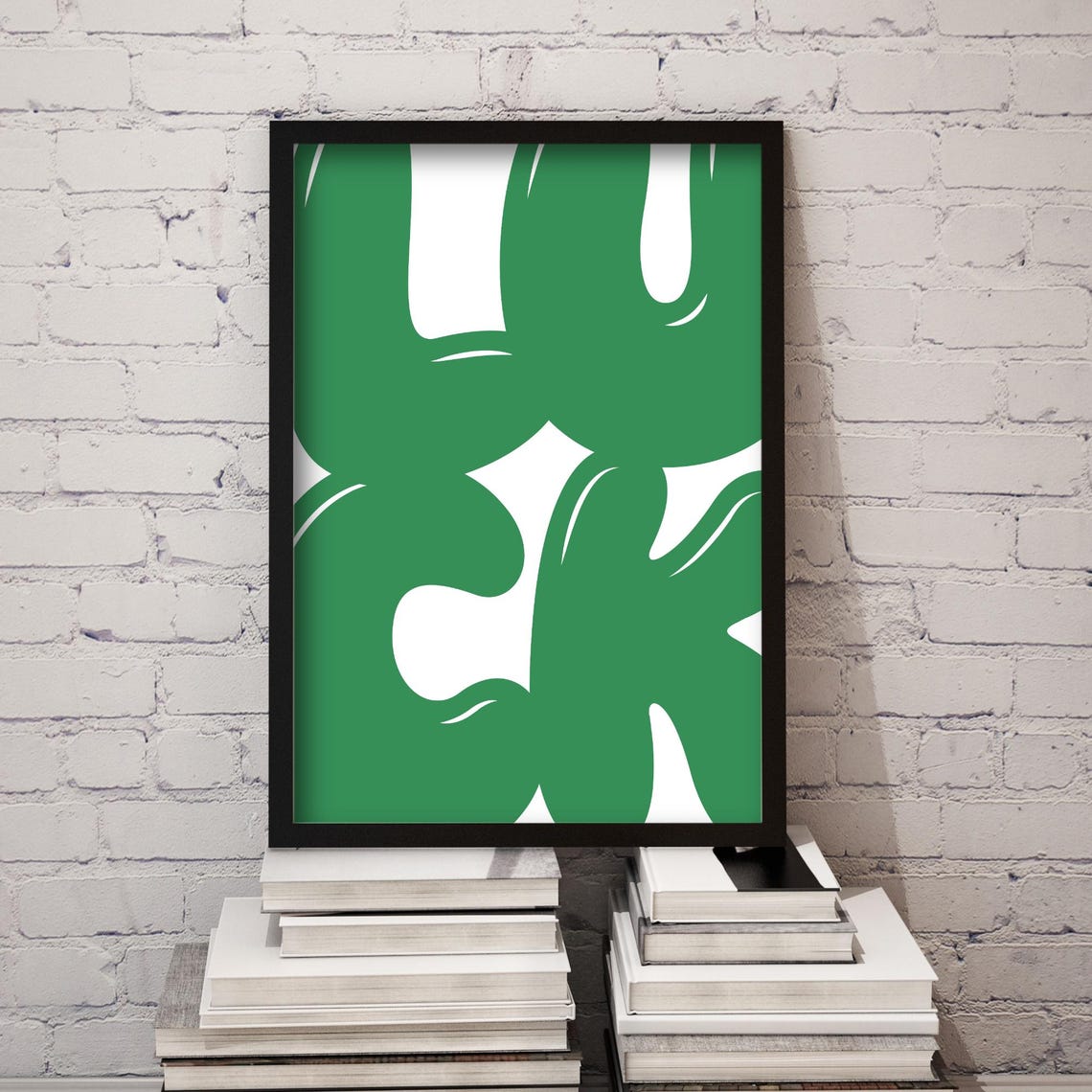 St Patrick's Day Lucky Green Retro Bubble Typography Bold Poster