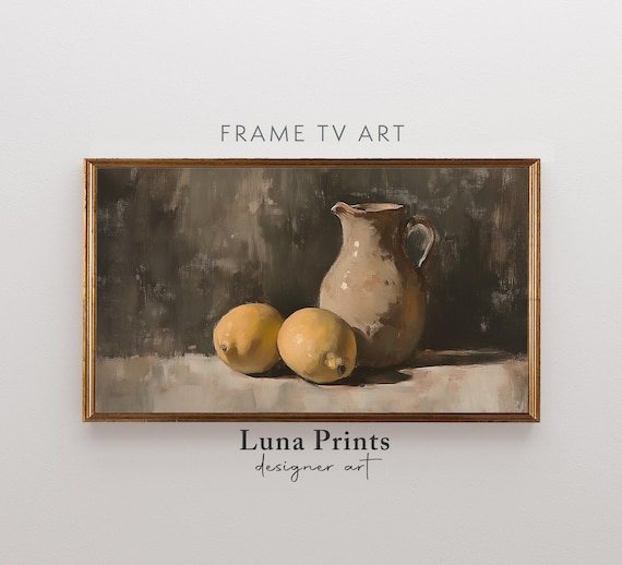 Neutral Lemon Art Print, Moody Spring Fruit