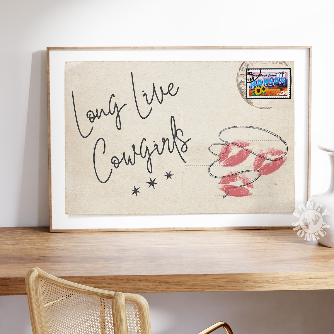 Long Live Cowgirls Vintage Retro Travel Poster