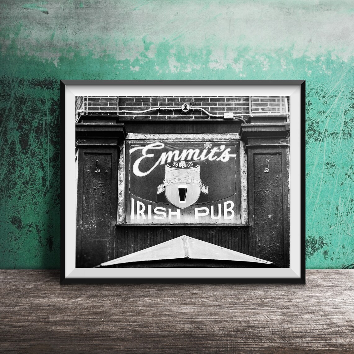 Emmits Irish Pub Food Spirits Vintage Sign Photography Poster - Image 2