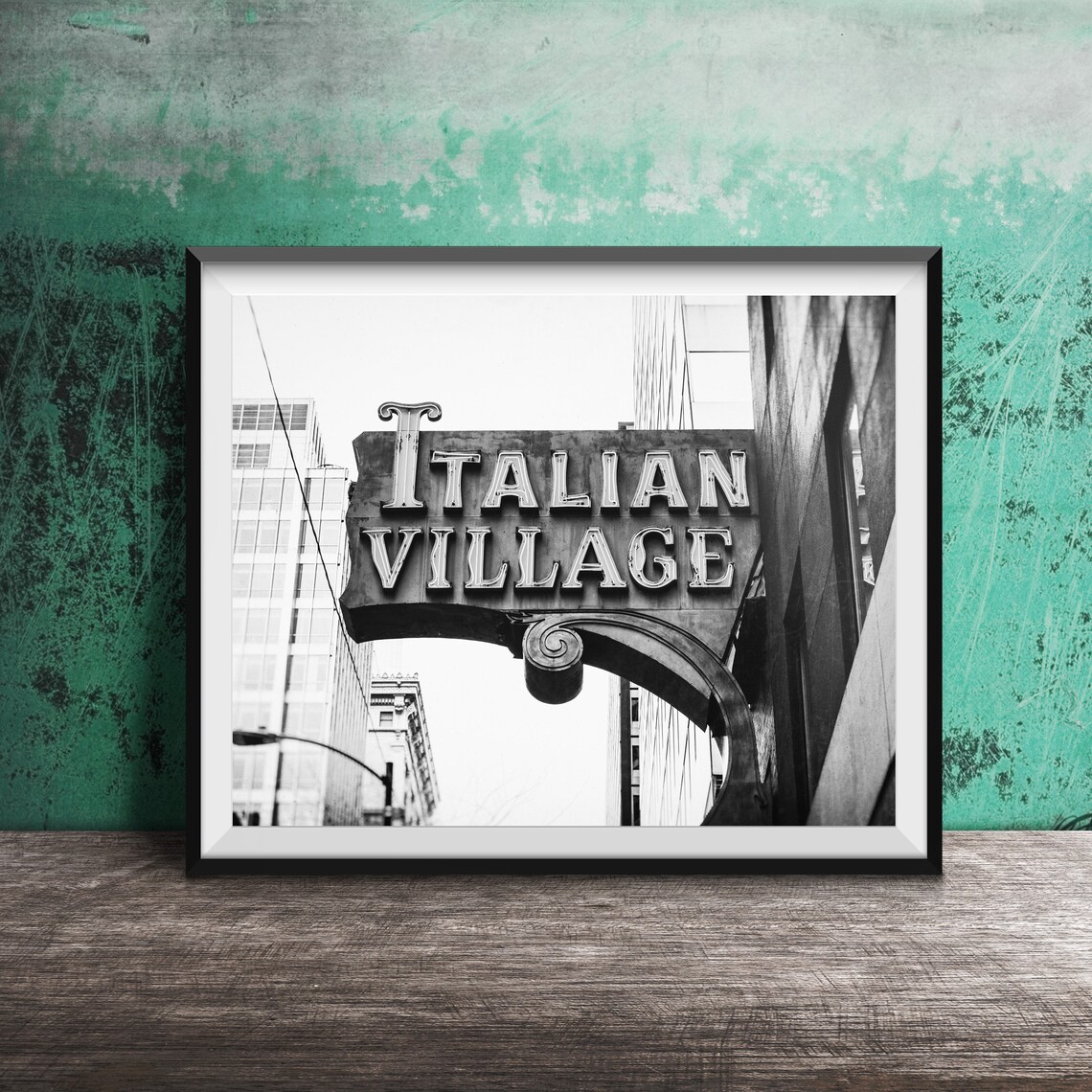 Italian Village, Downtown Chicago Travel Poster - Image 2