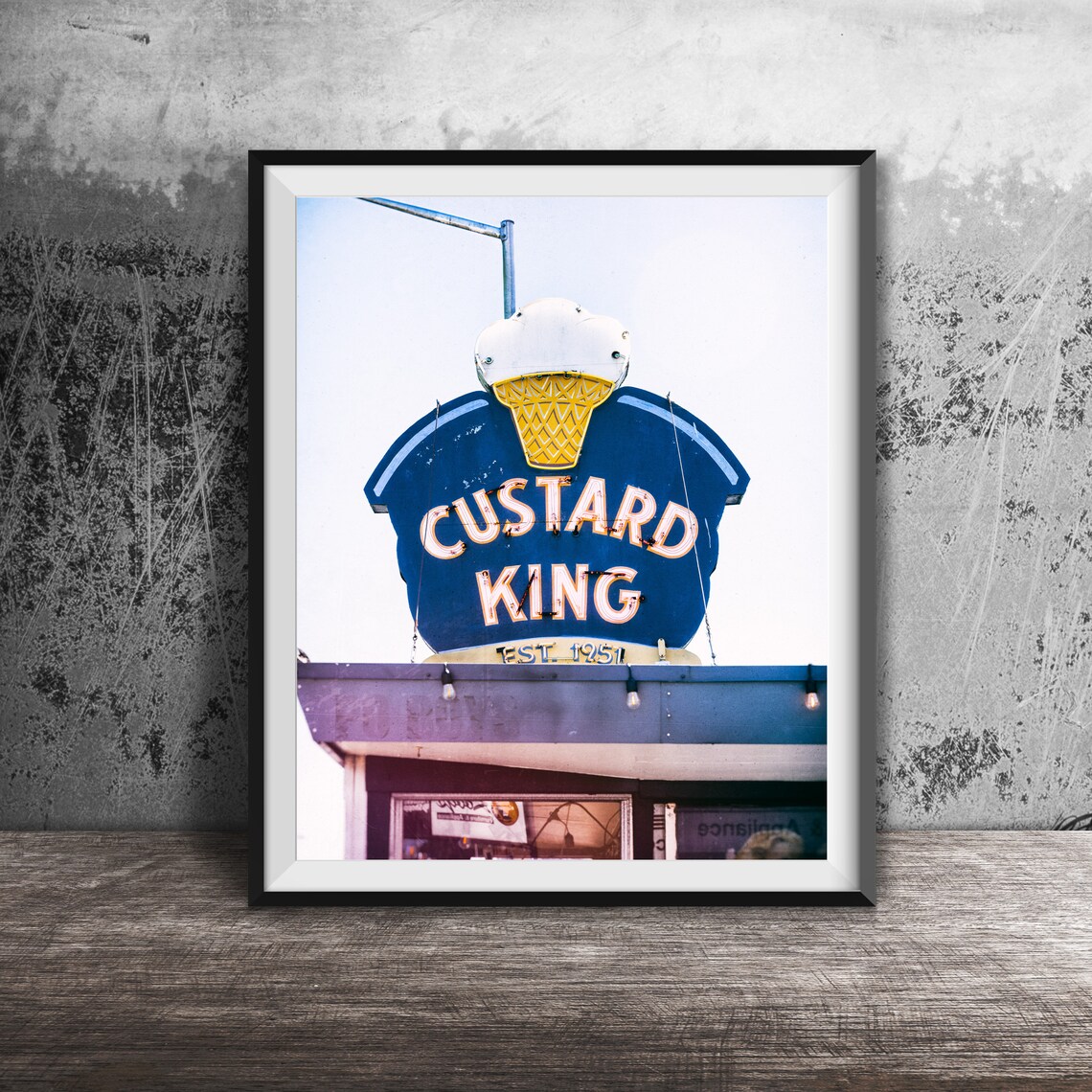 Custard King Astoria, Oregon Travel Poster Print