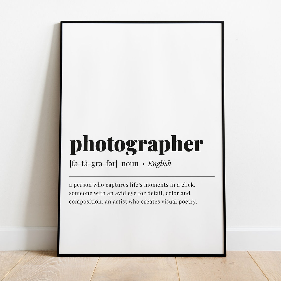 Photographer Definition Gift For Photographers Noun Meaning Poster - Image 2