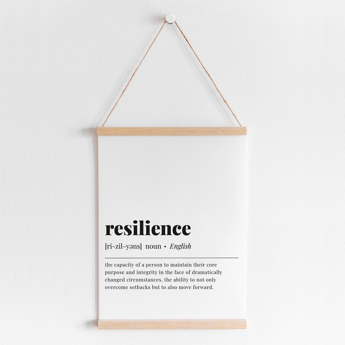 Resilience Definition Motivational Office Art Print - Image 6