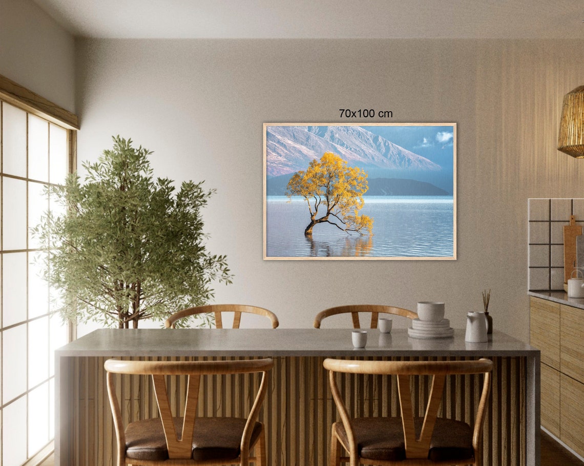 Lake Wanaka New Zealand Lone Tree Morning Light Mountain Poster - Image 3