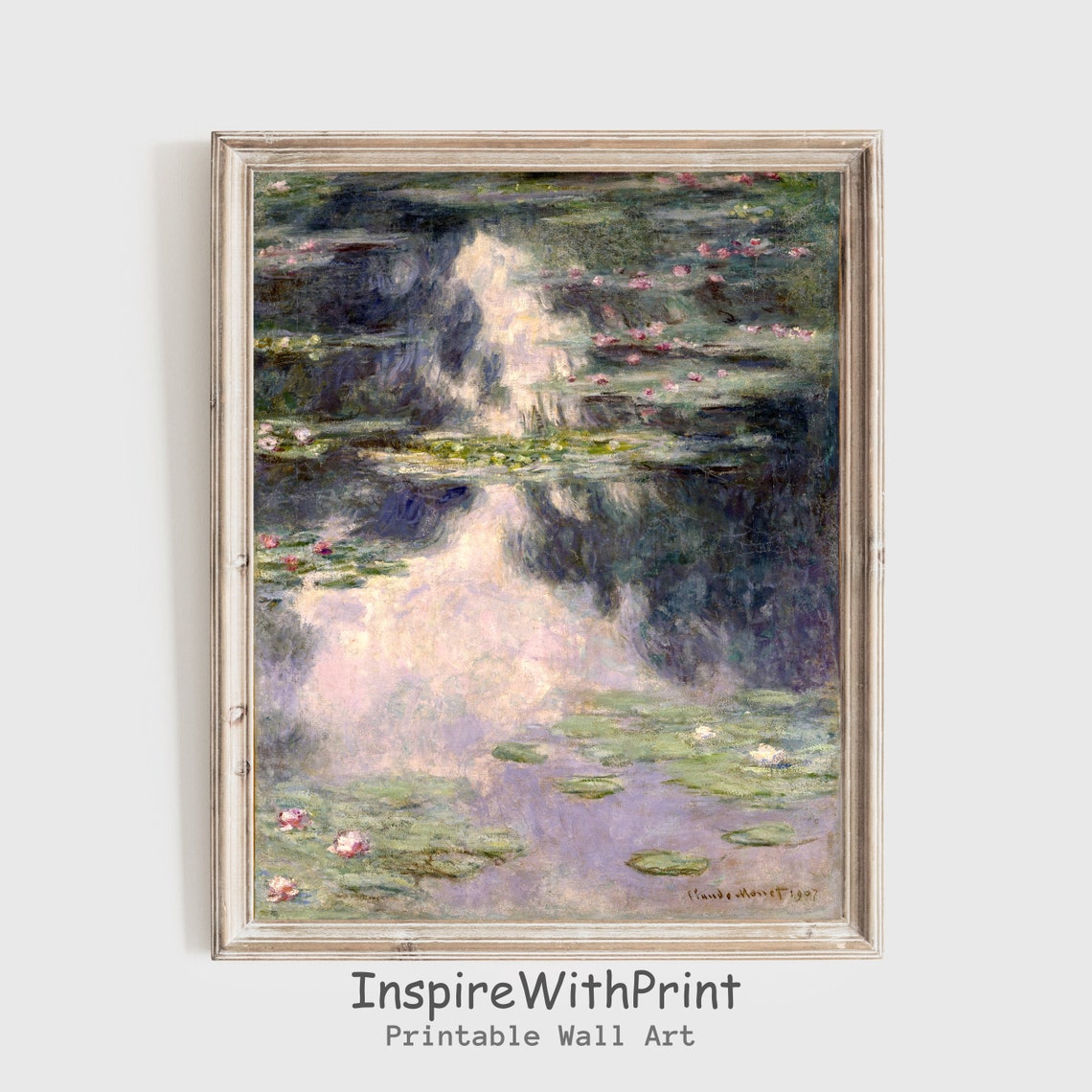 Claude Monet Water Lilies 1907 Impressionist Garden Pond Poster