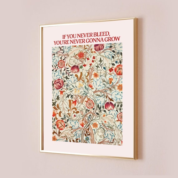 Taylor Swift Marjorie Lyric Quote Floral Botanical Art Poster