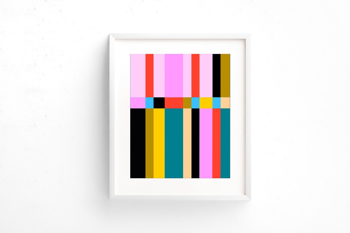 Maximalist Modern Abstract Print for Teens' Rooms