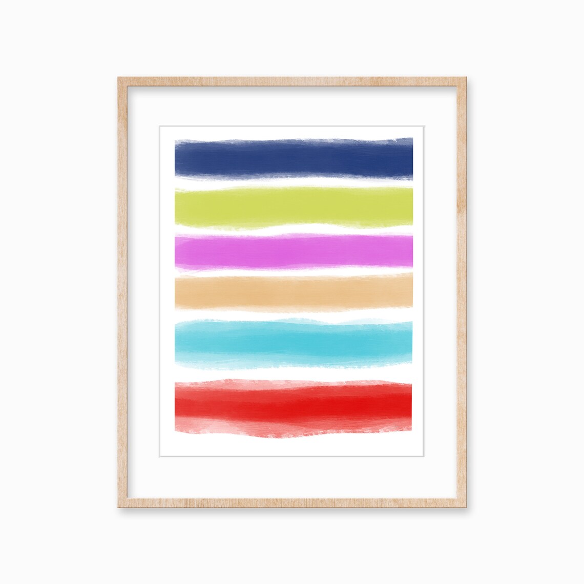 Maximalist Bright Color Watercolor Art Print