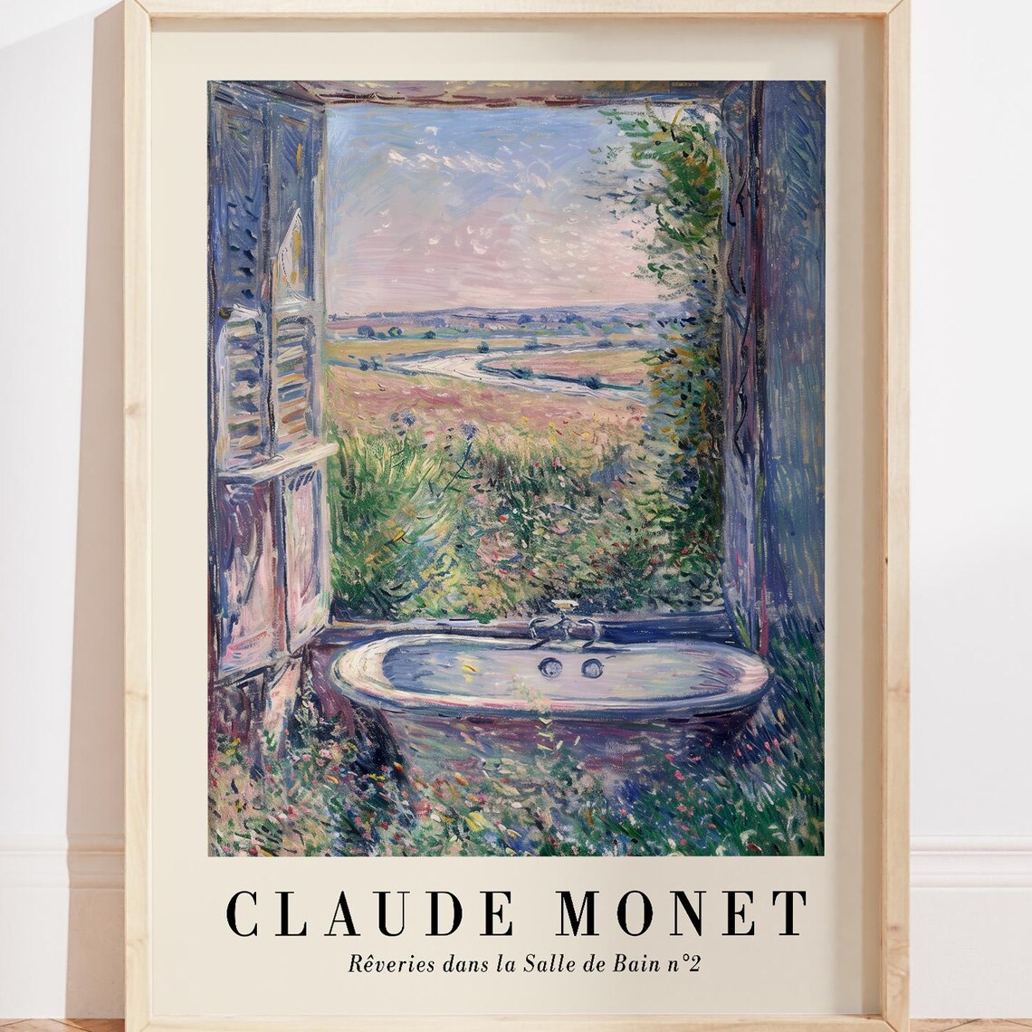 Monet-Inspired Countryside Bathroom Art Print