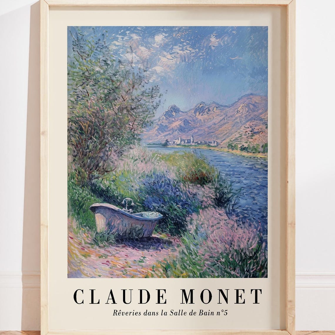 Claude Monet Bathroom River Landscape Impressionist Art Poster