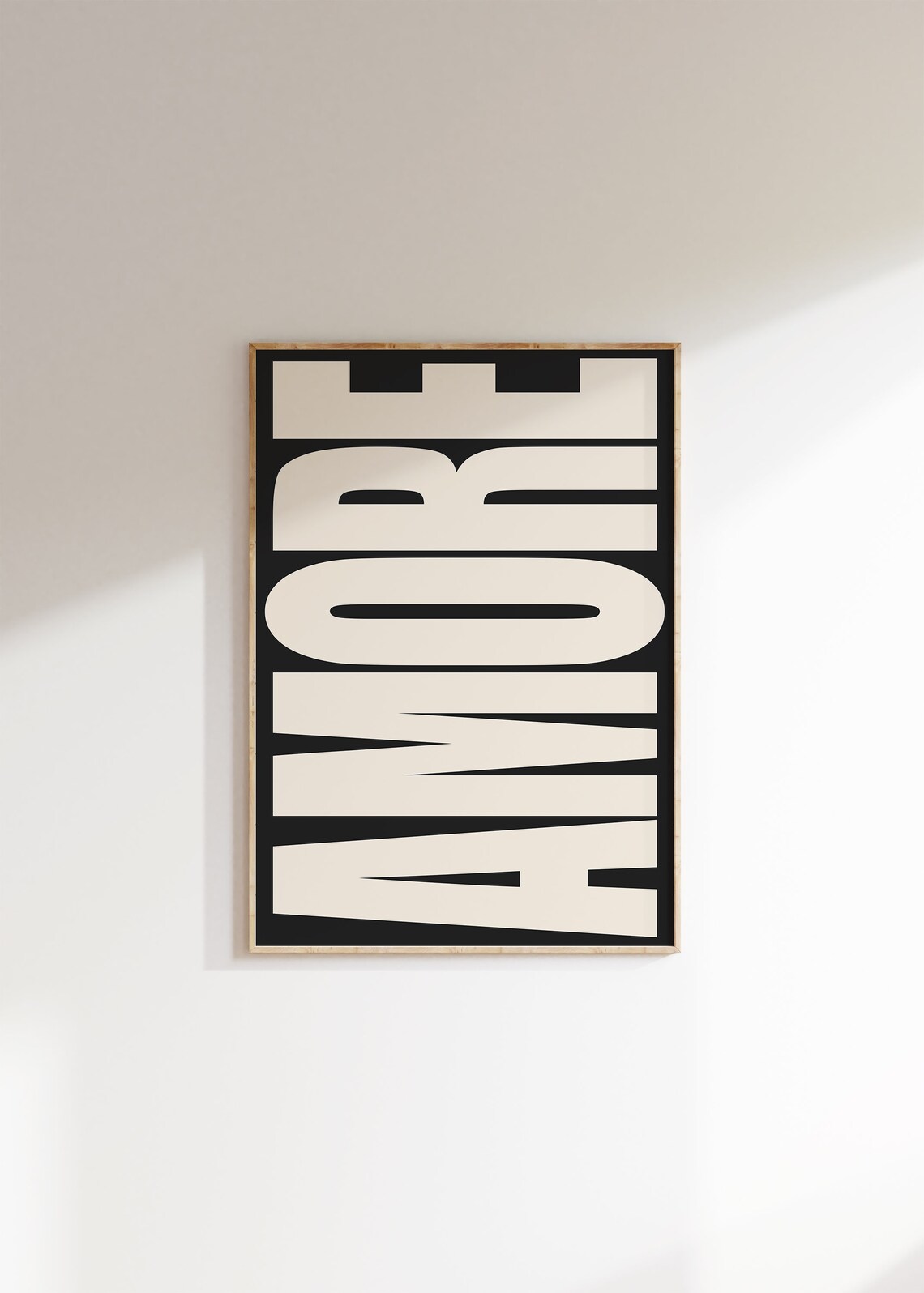 Amore Retro Italian Typography Love Art Print